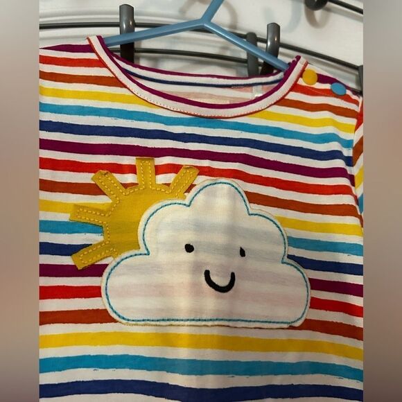 KidIO Sunshine Rainbow Appliqué Striped Dress baby girls 18-24 months NWT - Picture 6 of 16